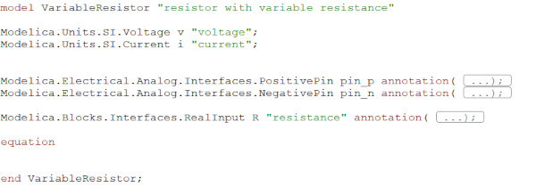 Variable declarations when pre-defined units are used for the voltage and current
