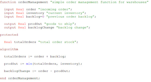 Multiple outputs in the order management function