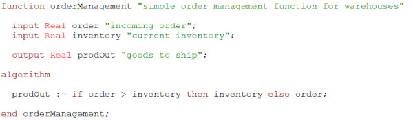 Order management function with if-expression